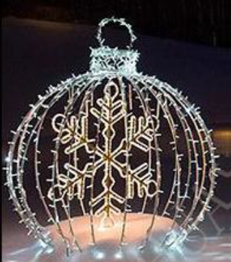 4ft Pre-Lit Snowflake in Ornament