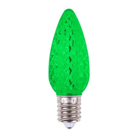 Minleon V2 C9 Faceted LED Green SMD Bulbs - Pack of 25