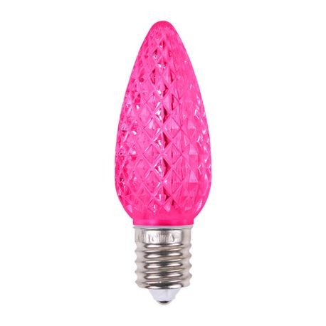 Minleon V2 C9 Faceted LED Pink SMD Bulbs - Pack of 25