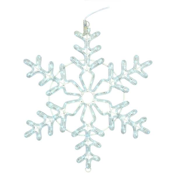 White Snowflake Ornaments, 6 Pack Large Plastic Snowflake