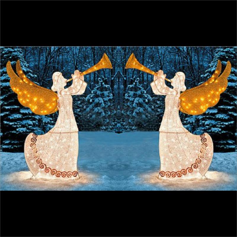 Giant Pre-Lit LED Angels - Set of 2