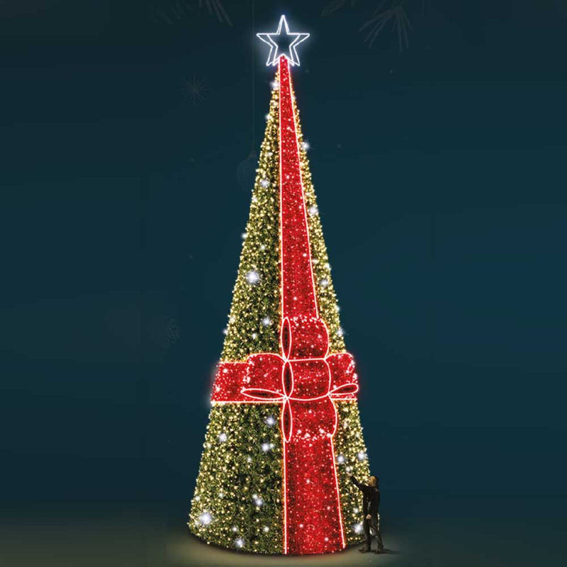 Giant Pre-Lit LED Gift Wrap Tree