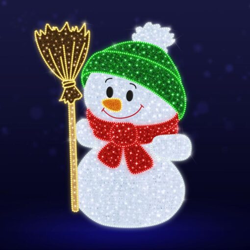 2D Pre-Lit LED Festive Snowman