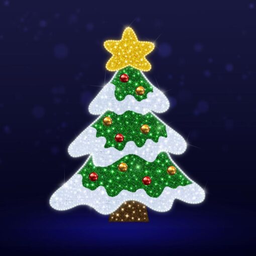 2D Pre-Lit LED Festive Tree