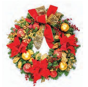 Pre-Decorated Christmas Wreath - Fully Decorated