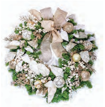 Pre-Decorated Christmas Wreath - Fully Decorated