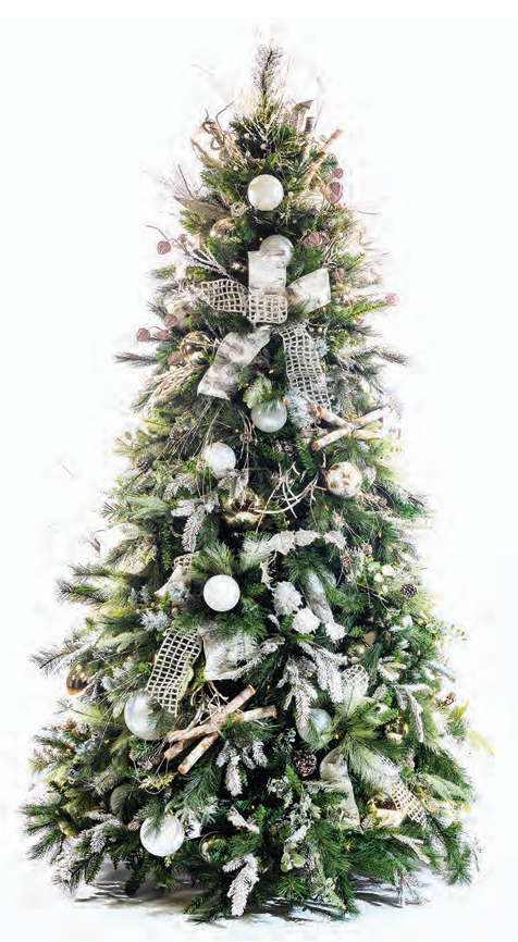 Pre-Decorated Christmas Tree - Trim/Slim Fully Decorated