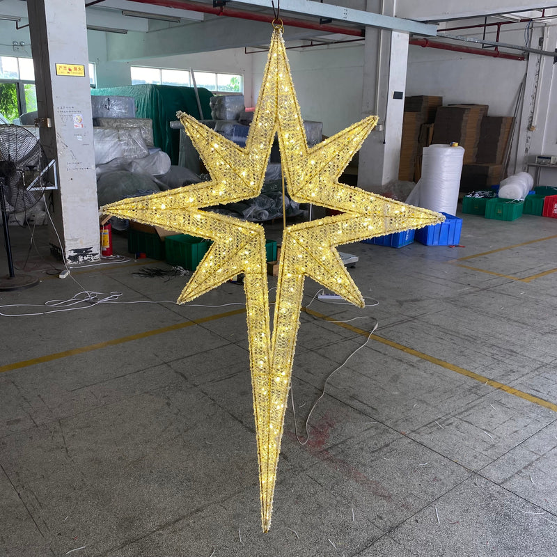 Giant Pre-Lit LED Hanging Star