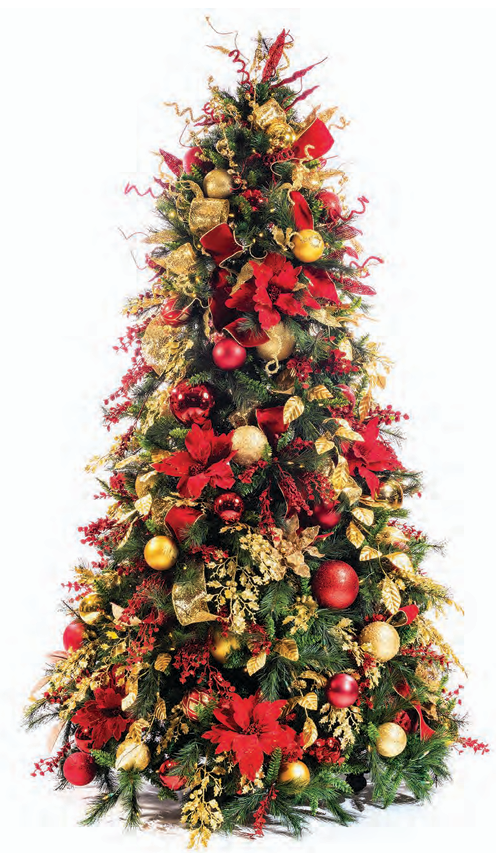 Pre-Decorated Christmas Tree - Trim/Slim Fully Decorated