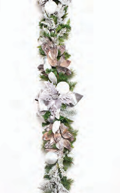 Pre-Decorated Christmas Garland - Fully Decorated