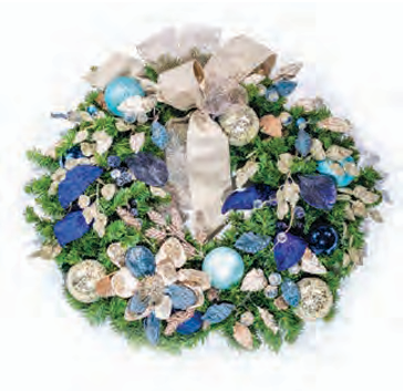Pre-Decorated Christmas Wreath - Fully Decorated