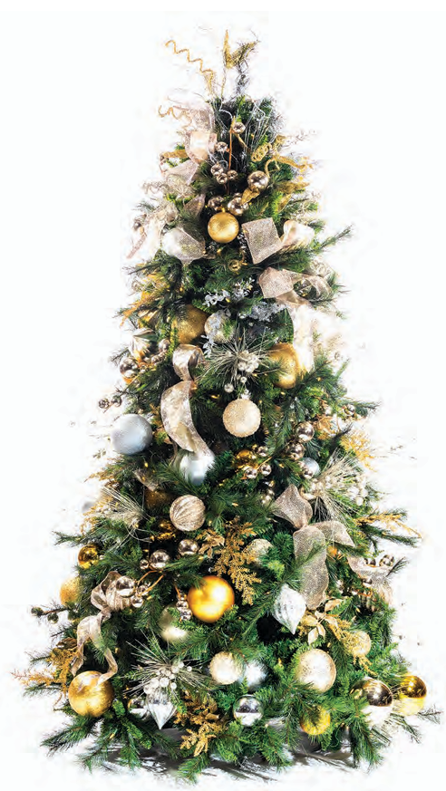 Pre-Decorated Christmas Tree - Trim/Slim Fully Decorated