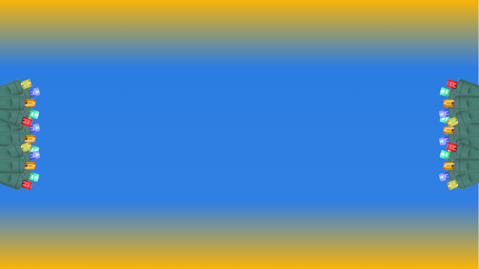 Holiday-themed background with multicolor mini LED lights and blue-to-gold gradient, used for Certified Lights product pages and banners