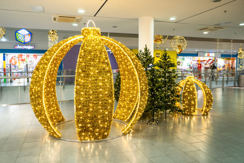 5ft Giant Pre-Lit LED Golden Ornament