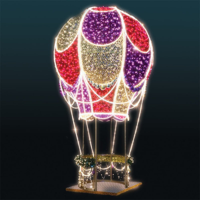 10ft Giant Pre-Lit LED Colorful Hot Air Balloon
