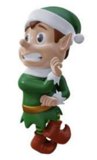 Giant Fiberglass Startled Christmas Elf