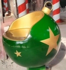 Giant Fiberglass Christmas Ornament Seat