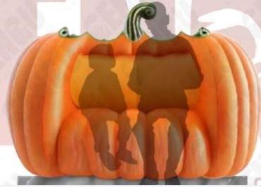 Giant Fiberglass Pumpkin Bench