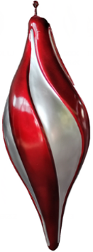 Large Fiberglass Teardrop Twist Ornament