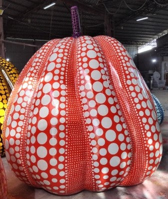 Giant Fiberglass Wide Bottom Pumpkin