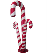 Giant Fiberglass Candy Cane Trio