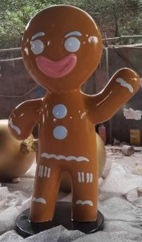 Giant Fiberglass 3D Gingerbread Man