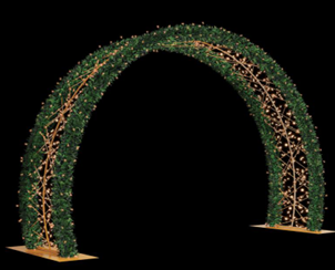 Giant Pre-Lit LED Double Garland Arch