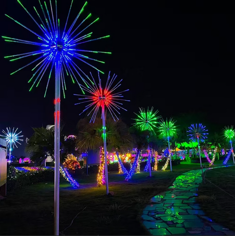 Giant Pre-Lit LED Fireworks Light RGB