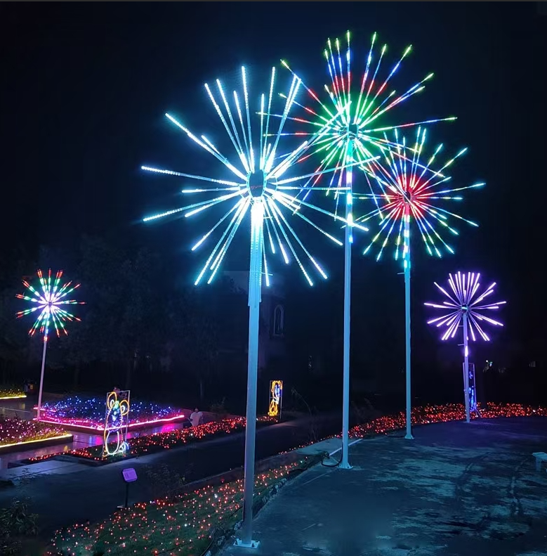 Giant Pre-Lit LED Fireworks Light RGB