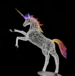 Giant Pre-Lit LED Posing Unicorn