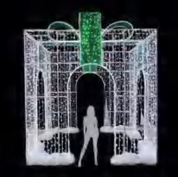 Giant LED Walk-Through Gift Box Cool Toned