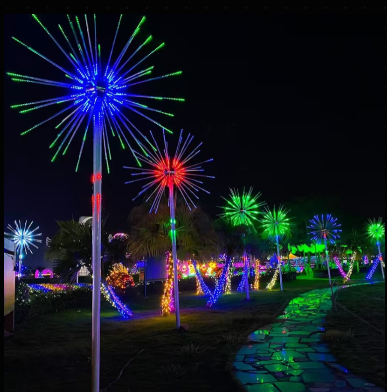 Giant Pre-Lit LED Fireworks RGB