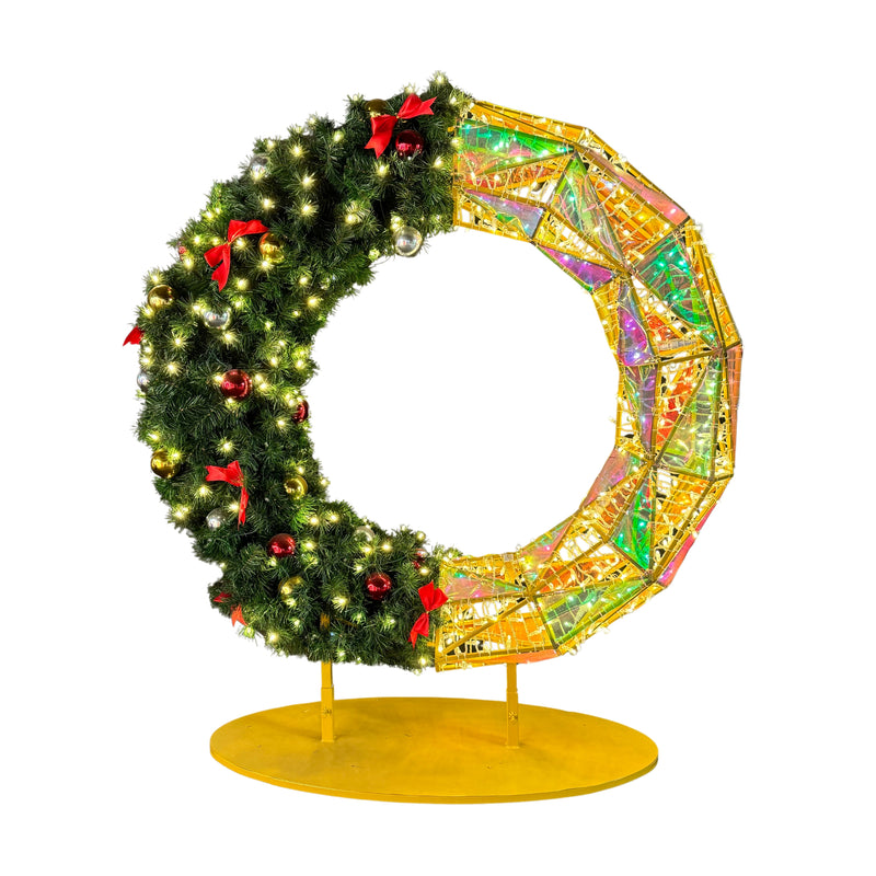 Picture of modern wreath with leds