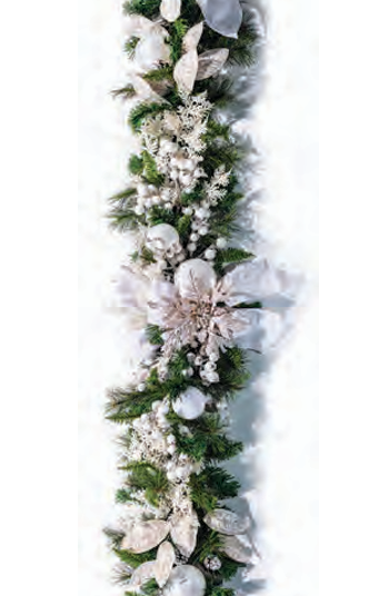 Pre-Decorated Christmas Garland - Fully Decorated