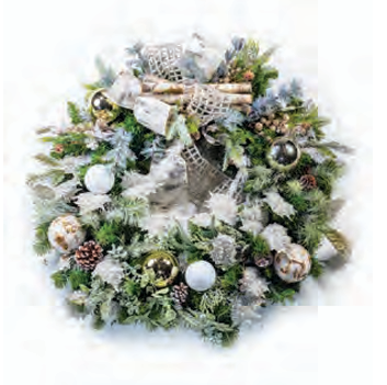 Pre-Decorated Christmas Wreath - Fully Decorated