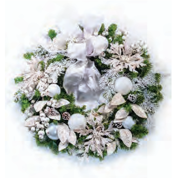 Pre-Decorated Christmas Wreath - Fully Decorated