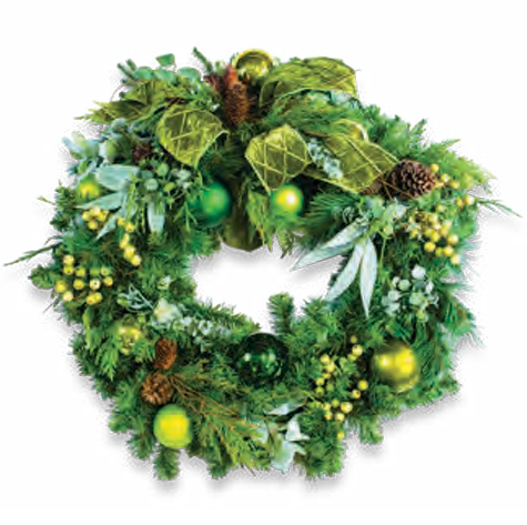 Pre-Decorated Christmas Wreath - Fully Decorated