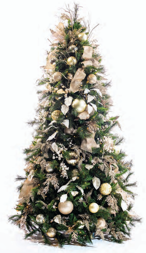 Pre-Decorated Christmas Tree - Trim/Slim Fully Decorated