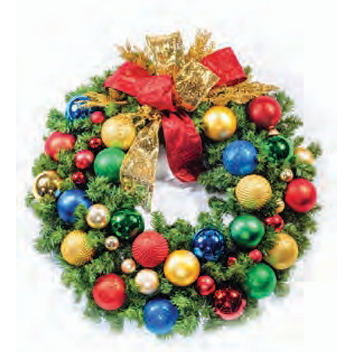 Pre-Decorated Christmas Wreath - Fully Decorated