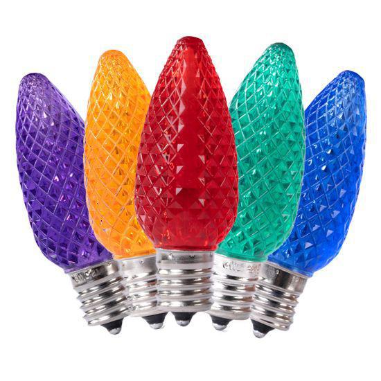 C9 LED Faceted Sparkle Bulb