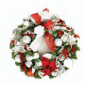 Pre-Decorated Christmas Wreath - Fully Decorated
