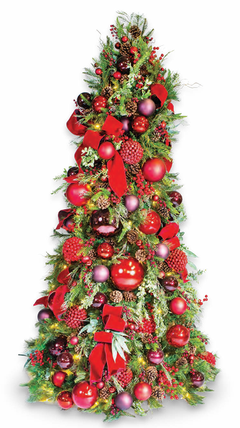 Pre-Decorated Christmas Tree - Trim/Slim Fully Decorated