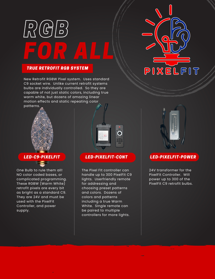 PixelFit C9 RGBW Retro Fit Bulb – Certified Lights