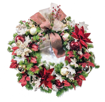 Pre-Decorated Christmas Wreath - Fully Decorated