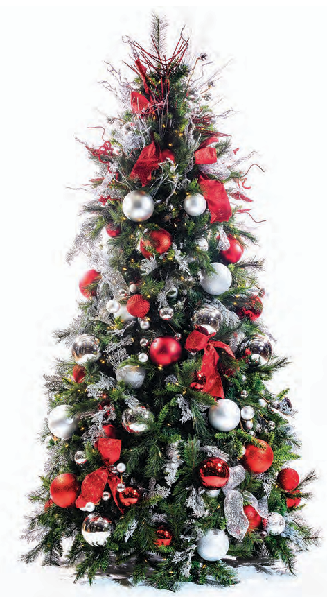 Pre-Decorated Christmas Tree - Trim/Slim Fully Decorated