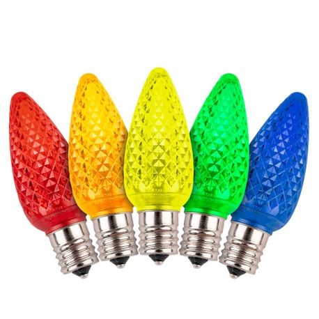 Minleon V2 C9 Faceted LED Multi-Color SMD Bulbs - Pack of 25