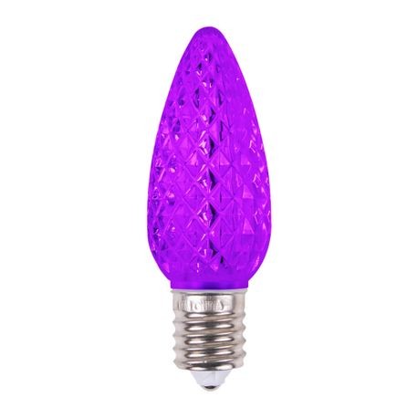 Minleon V2 C9 Faceted LED Purple SMD Bulbs - Pack of 25