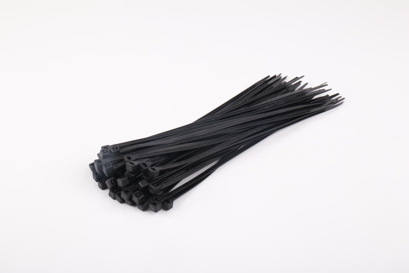 12" Black Zip Ties - Pack of 100