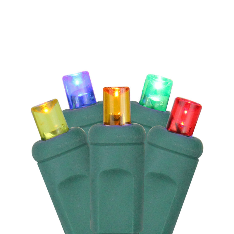LED Mini Lights - Multi Color 5mm Wide Angle, 6" Spacing 50 Lights Balled